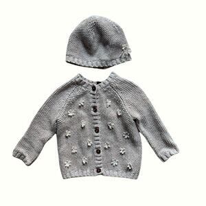 Cynthia Rowley Baby Sweater And Hat 3-6m